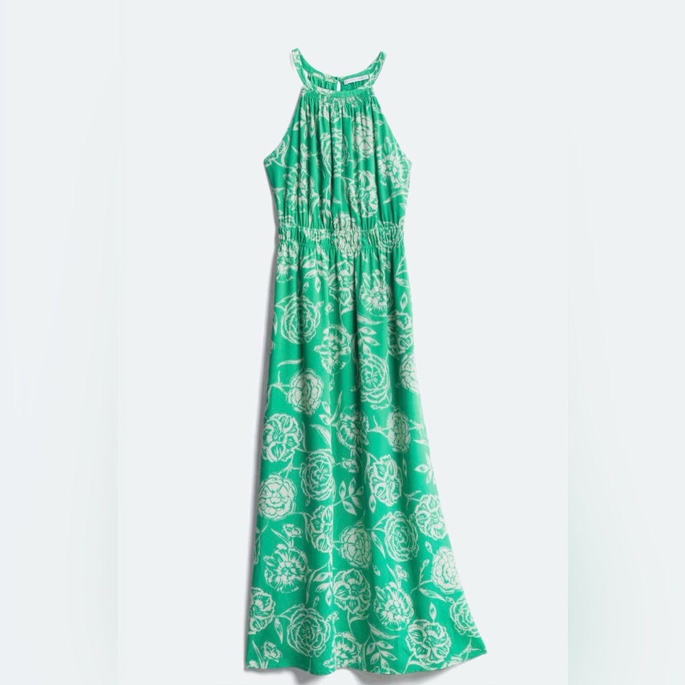 Collective Concepts Green Floral Maxi Dress